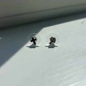 Silver Cross Stud Earrings(Brand New!)
